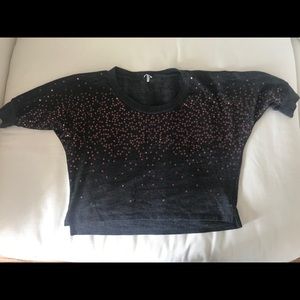 Splendid sequin cropped sweatshirt, Sz S